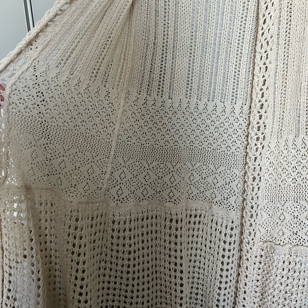 Free People Sunlight Mixed Stitch Duster in Sandcastle - Picture 4 of 13